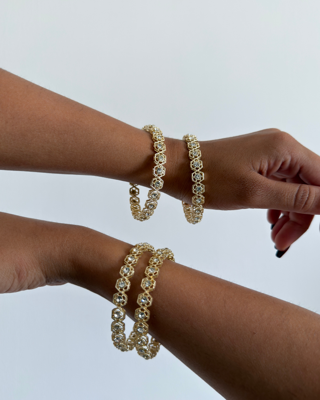 Geometric Crystal Bangle