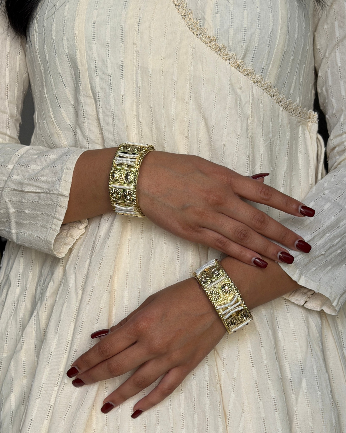 Pearl Floral Cuffs