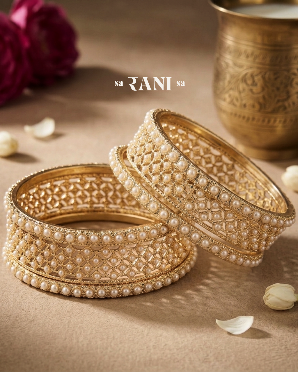 Jaali Pearl Bangle
