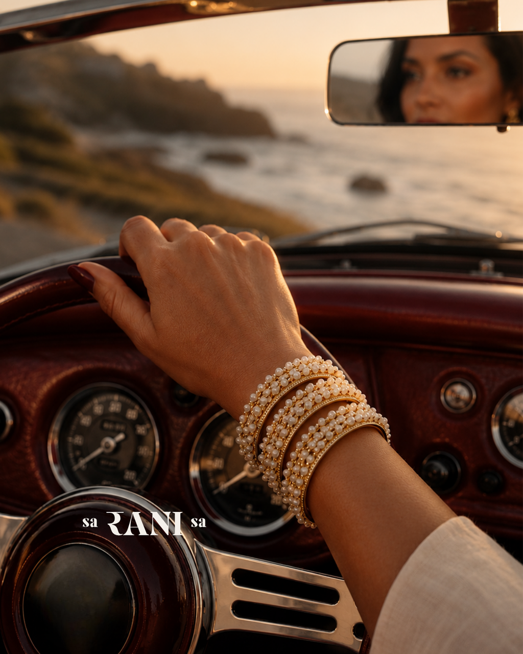 Big Pearl Bangles Stack