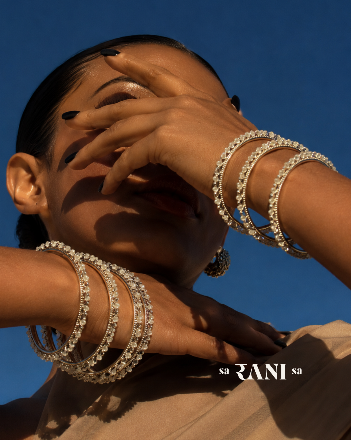 Big Pearl Bangles Stack