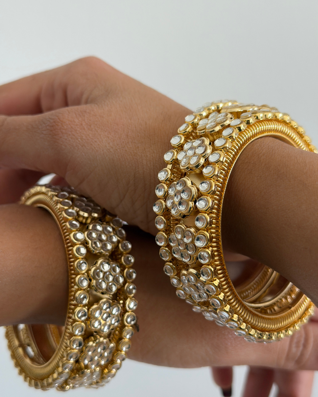 Floral Kundan Kada