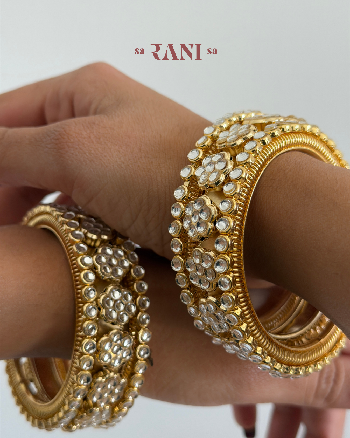 Floral Kundan Kada