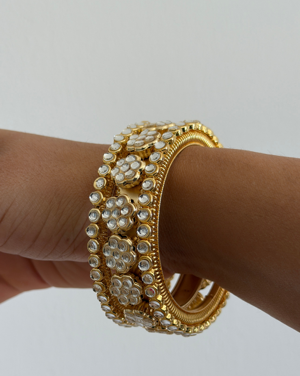 Floral Kundan Kada