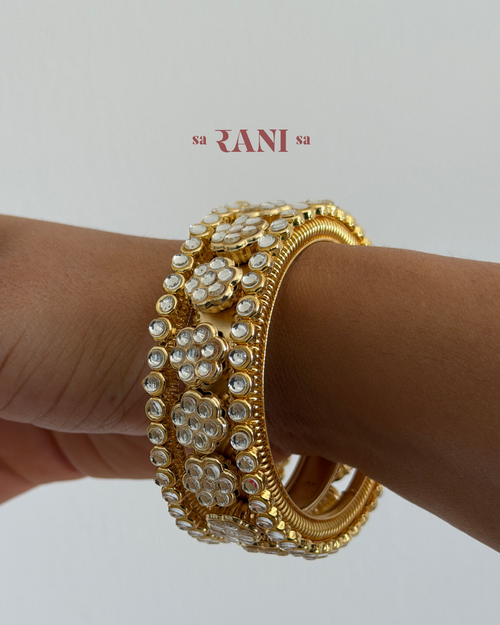 Floral Kundan Kada