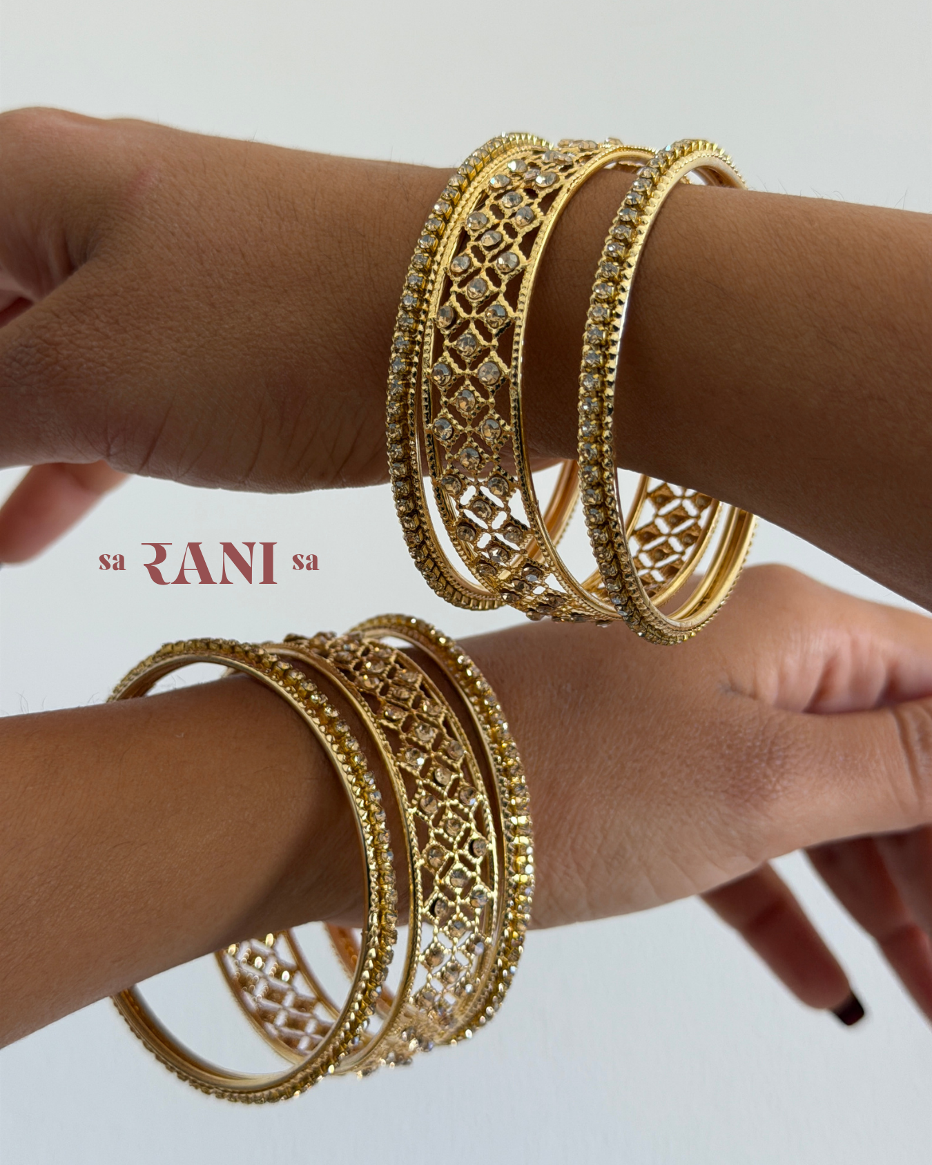 Jaali Crystal Bangle