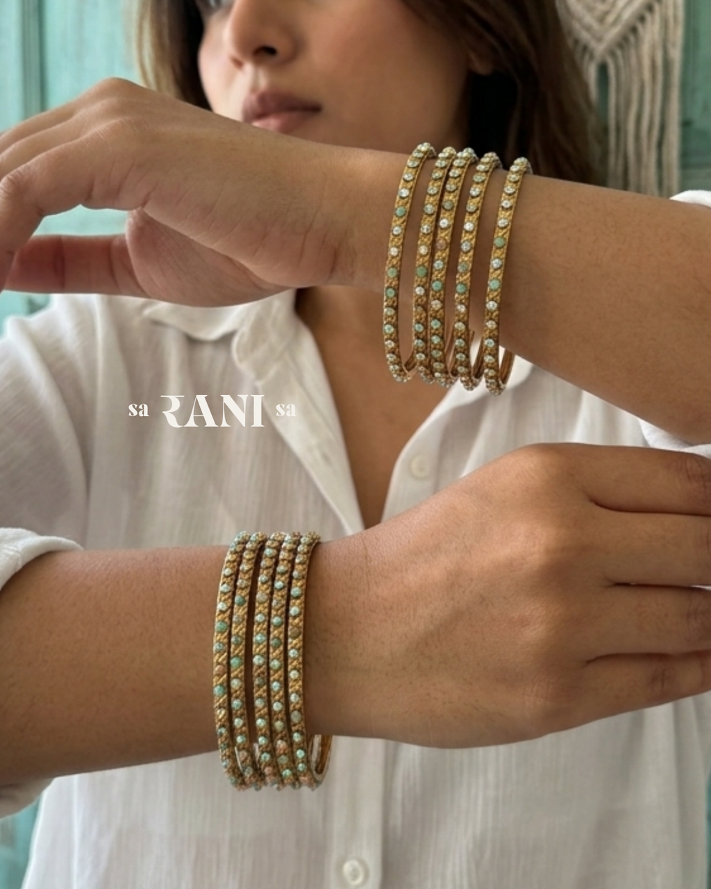 Antique Crystal Bangle