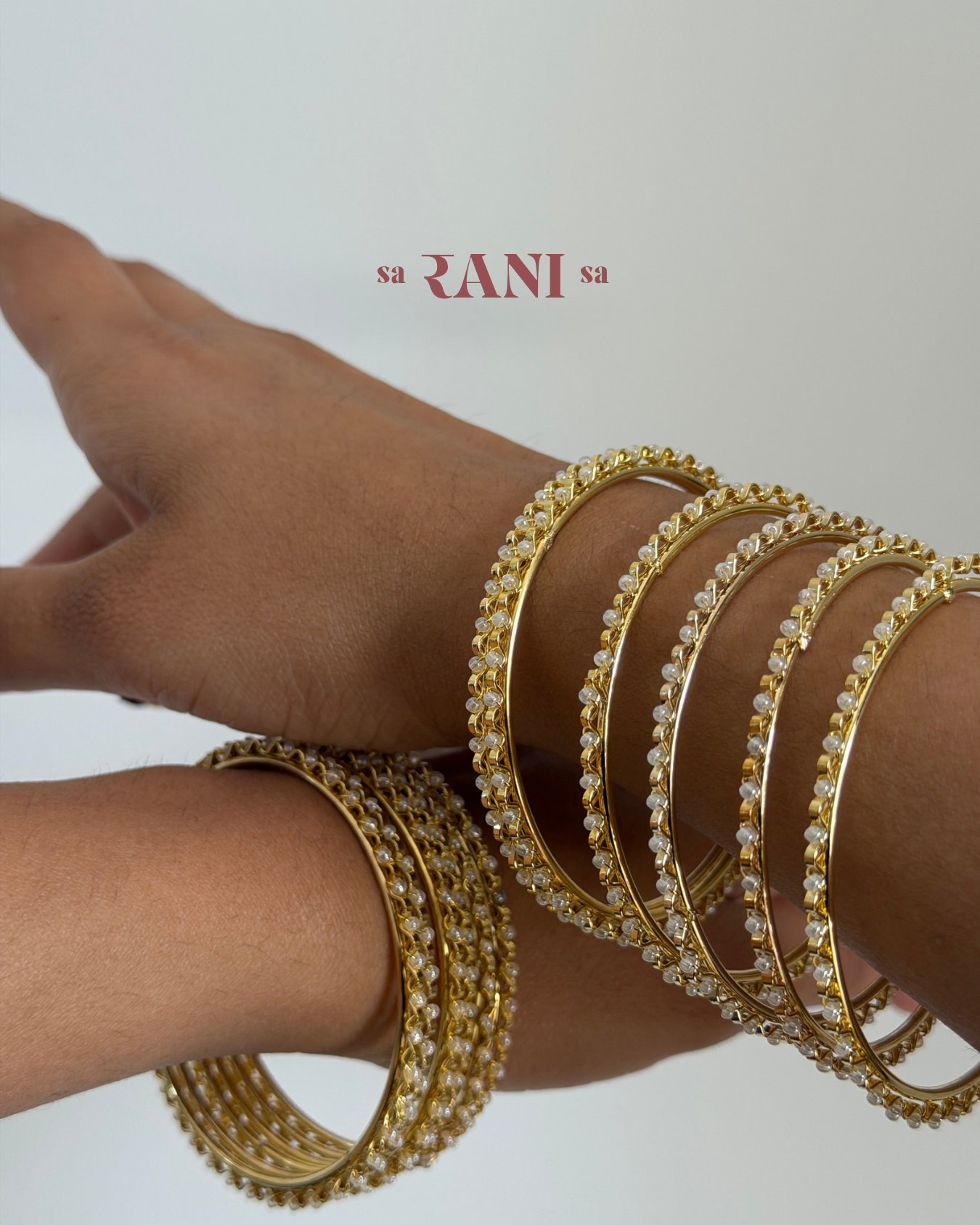 Small Pearl Bangles Stack