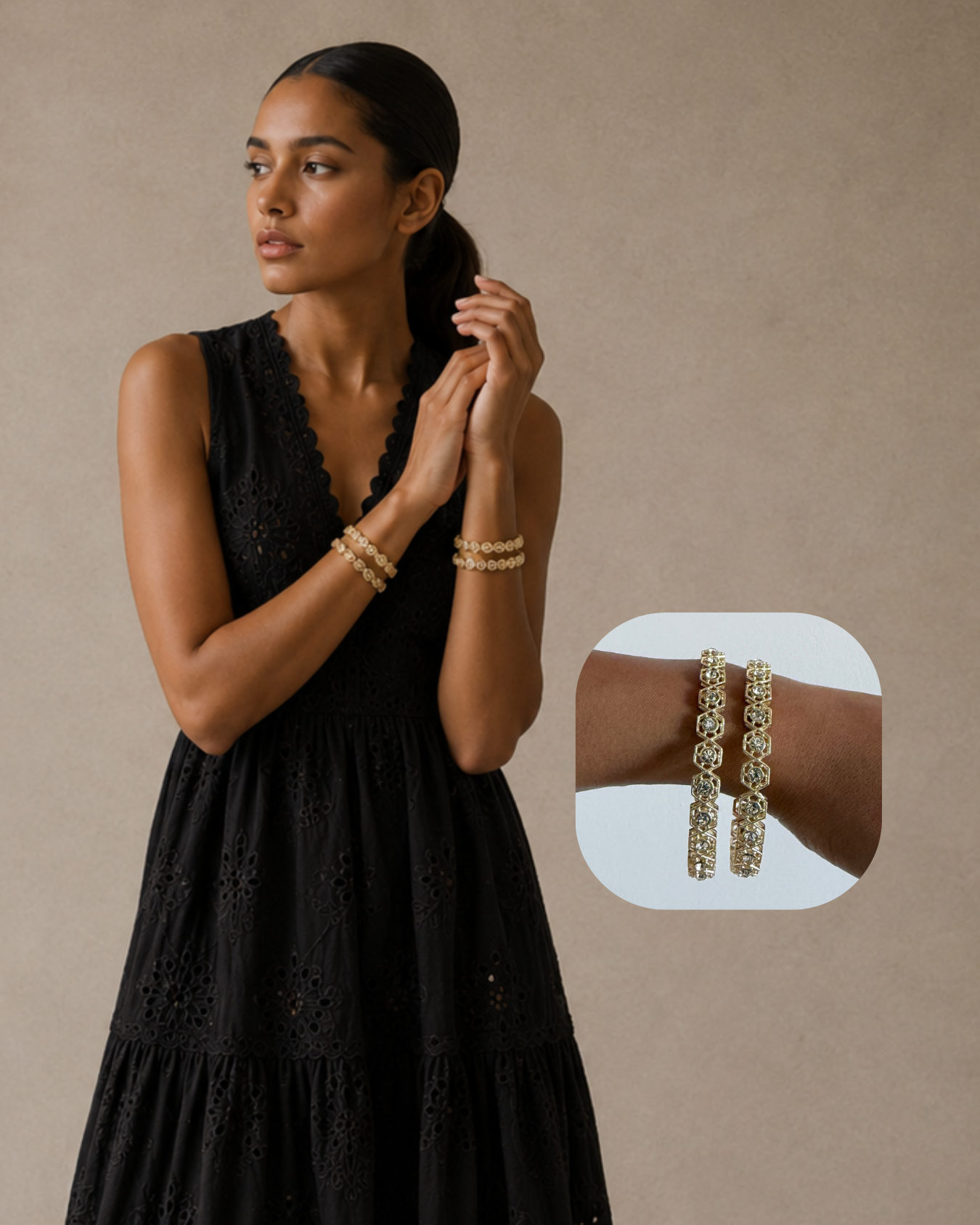 Geometric Crystal Bangle