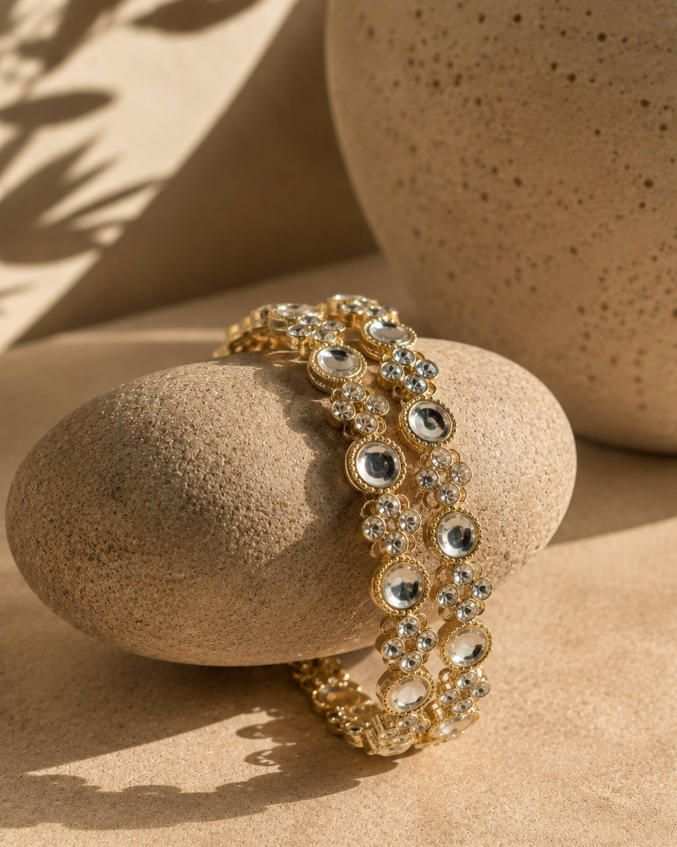 Openwork Polki Bangle