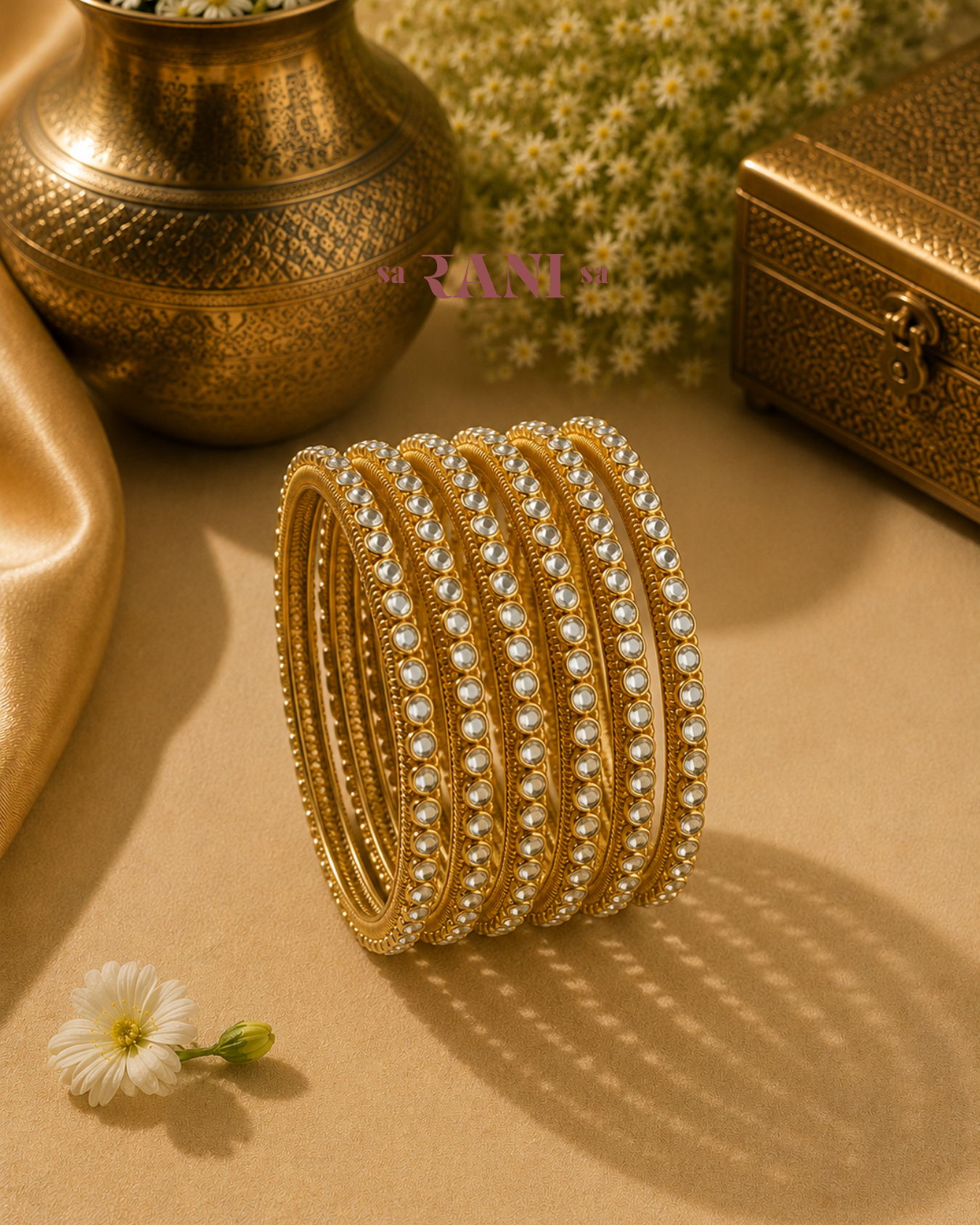 Jaali Kundan Bangle