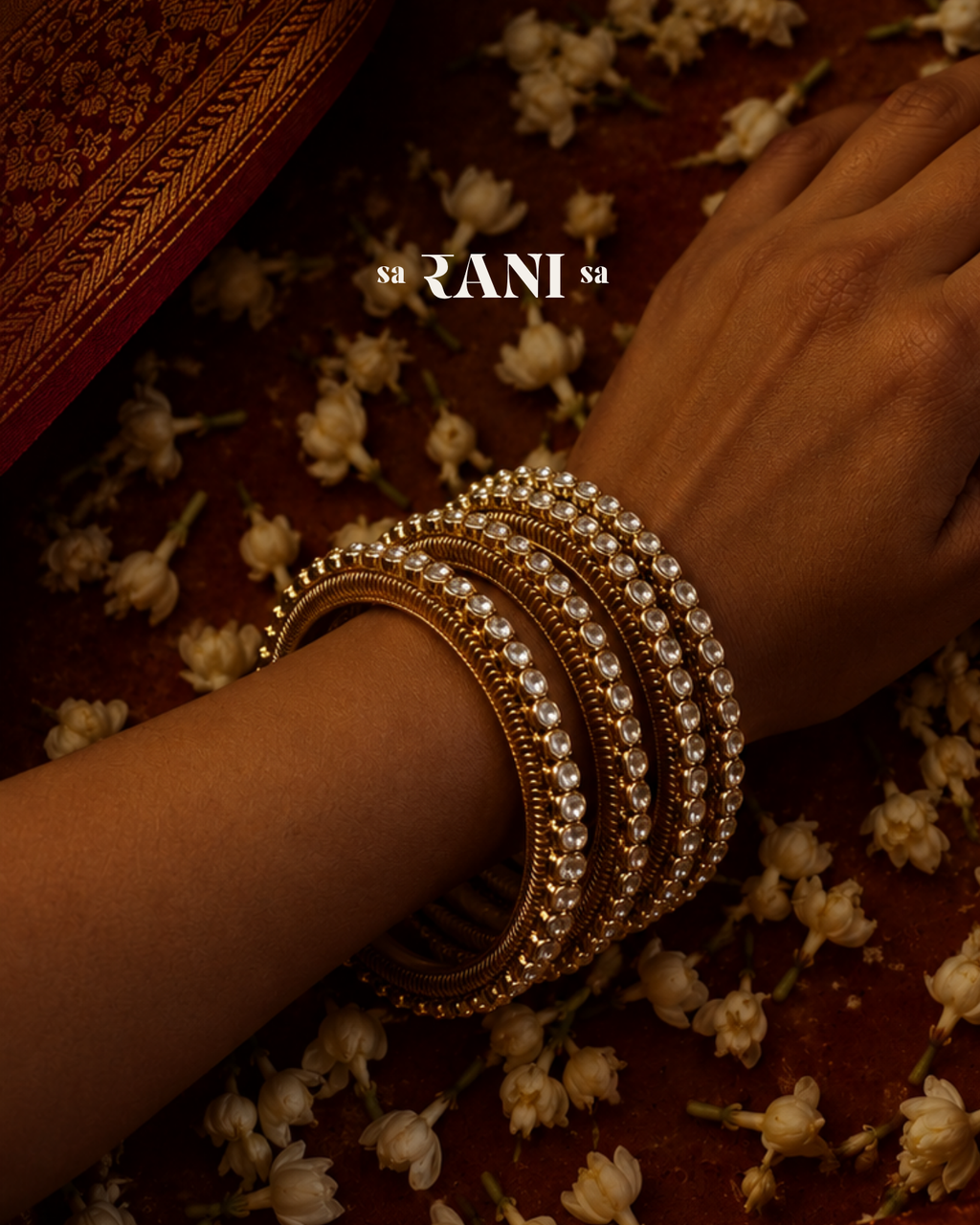 Jaali Kundan Bangle