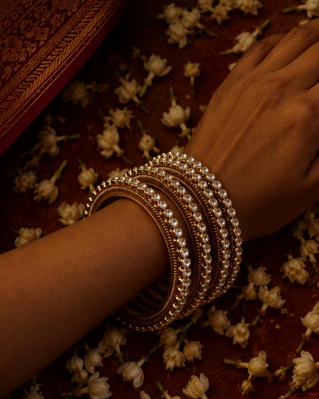 Jaali Kundan Bangle