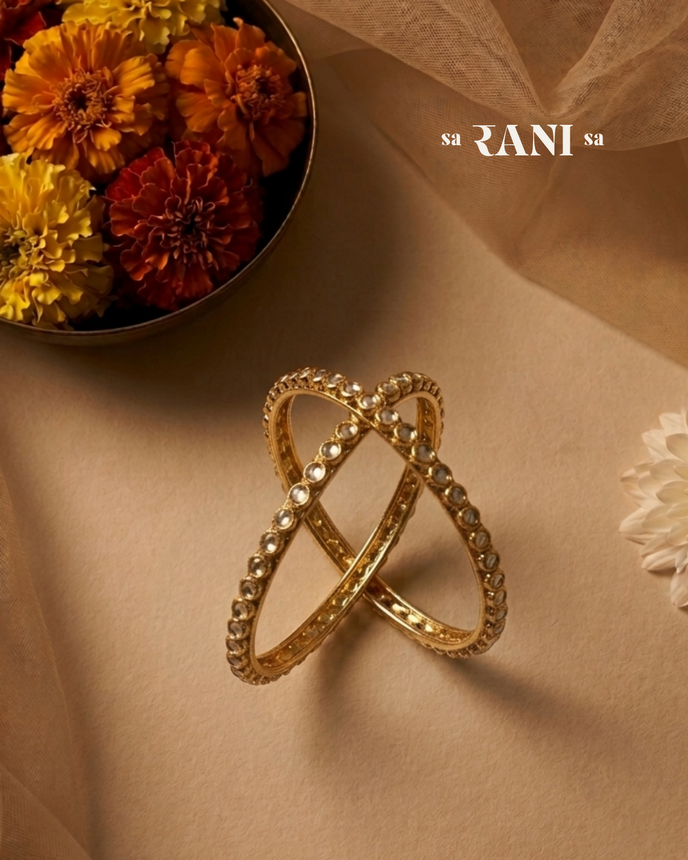 Kundan Rigid Bangle