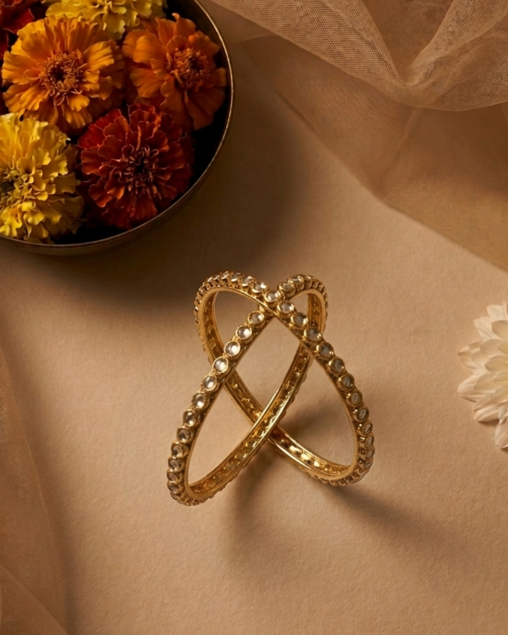Kundan Rigid Bangle