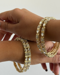 gemstone bangle in dubai, desi girl fashion in dubai, maximalist fashion, indian fashion, indian jewellery