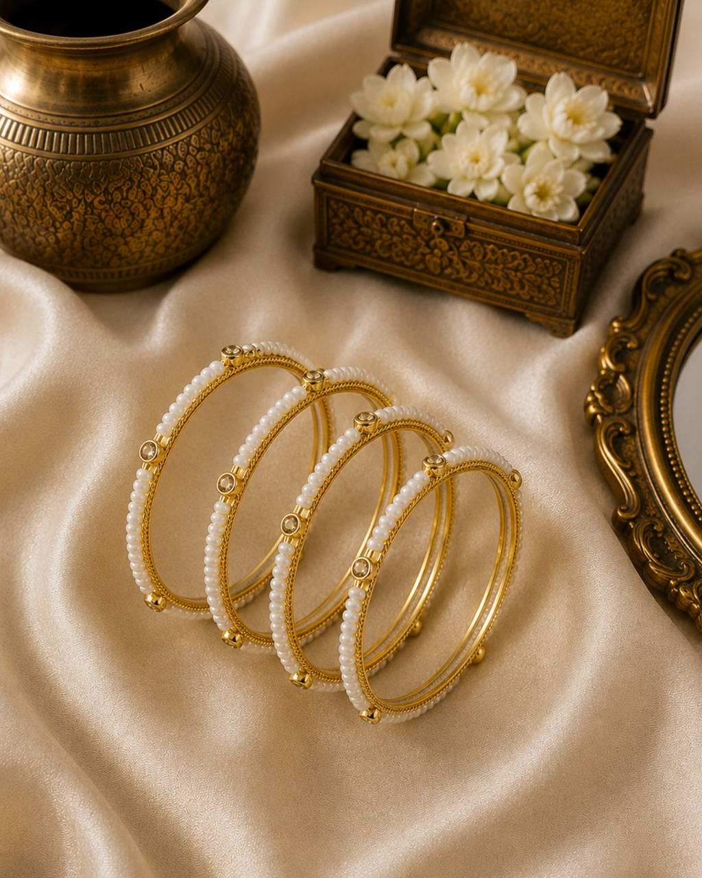 Pearl Crystal Bangle