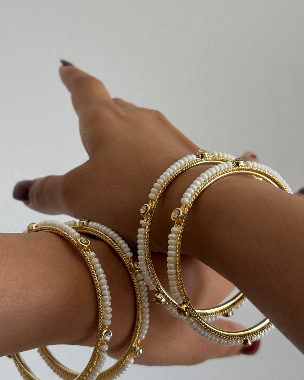 Pearl Crystal Bangle