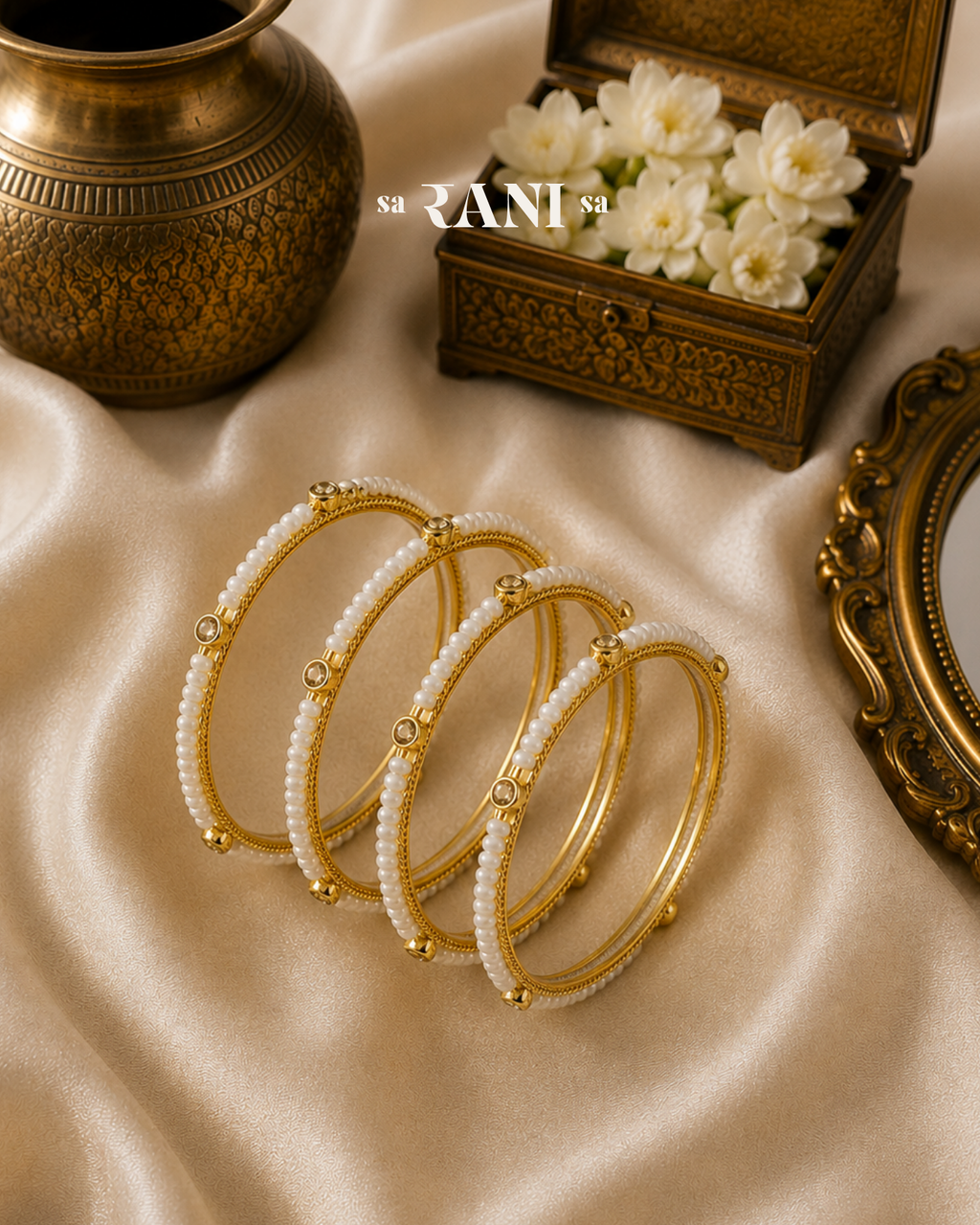 Pearl Crystal Bangle