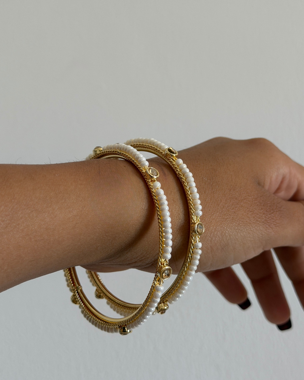 Pearl Crystal Bangle