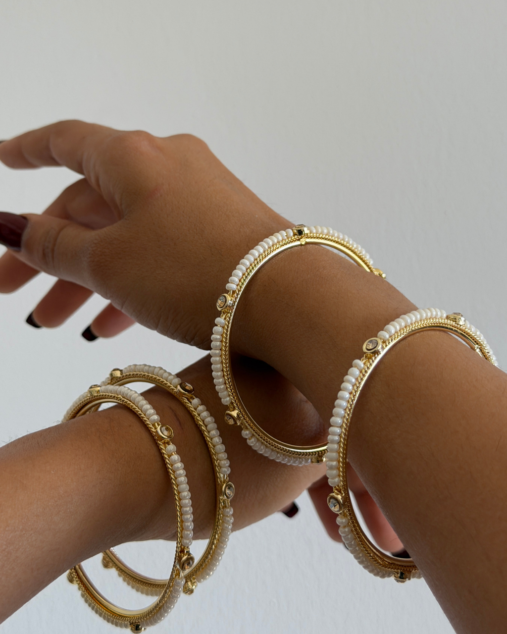 Pearl Crystal Bangle