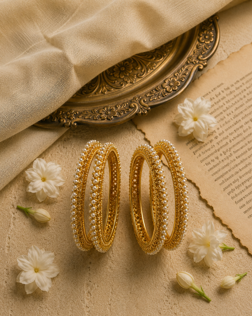 Pearl Filigree Bangle