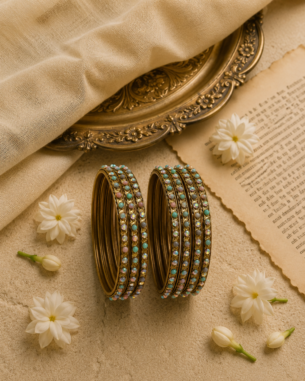 Antique Crystal Bangle
