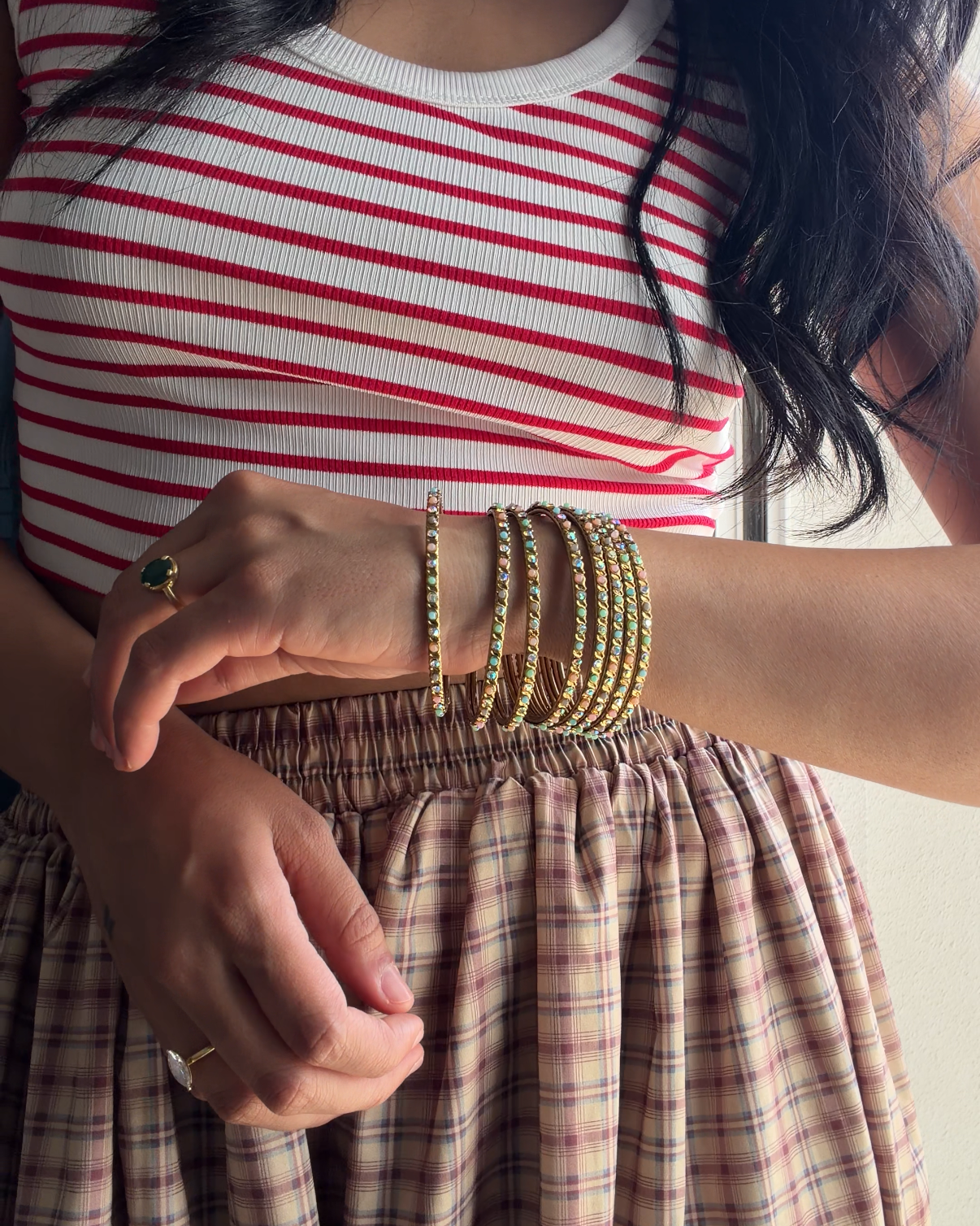 Antique Crystal Bangle