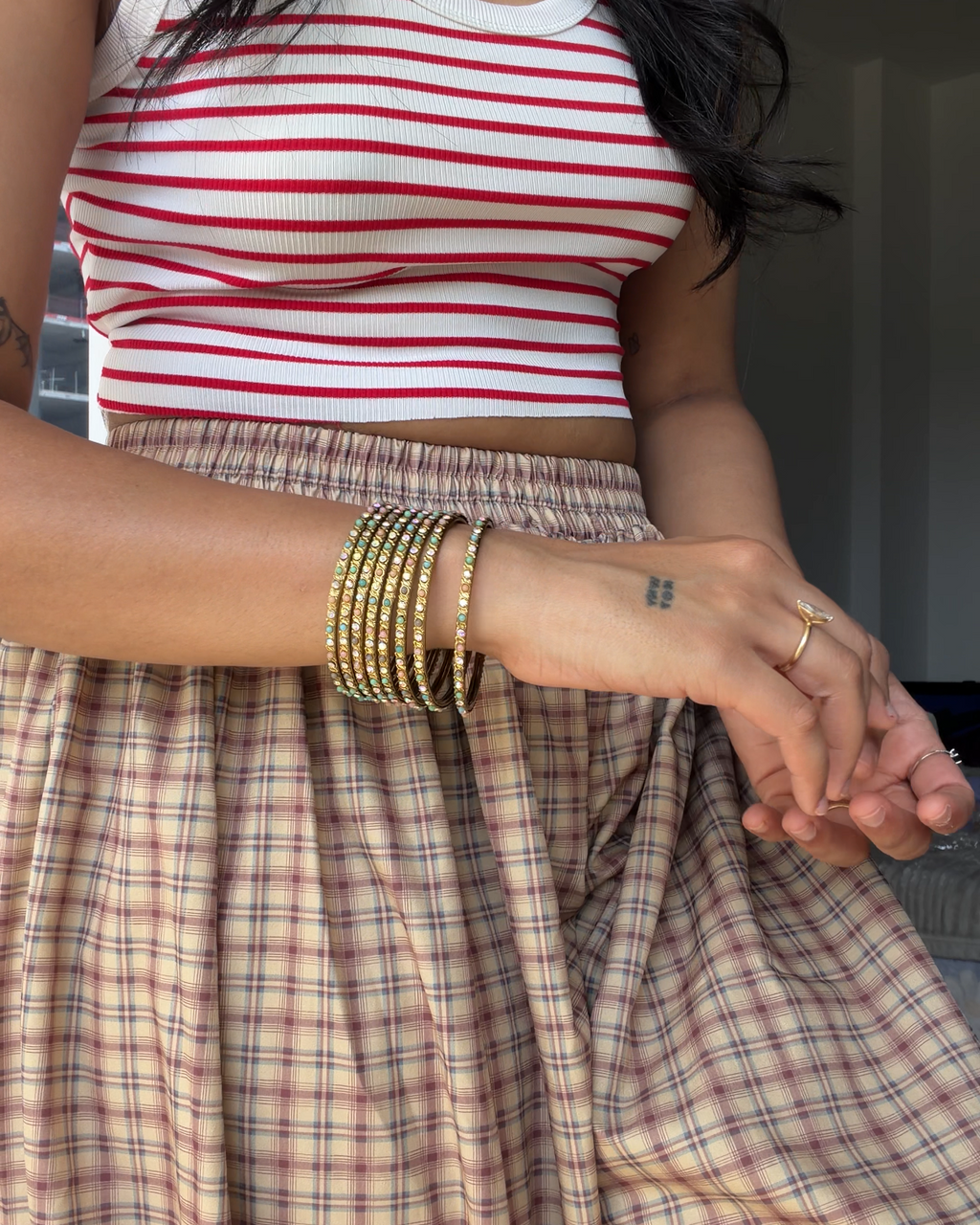 Antique Crystal Bangle