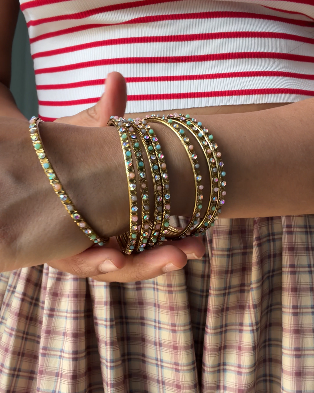 Antique Crystal Bangle